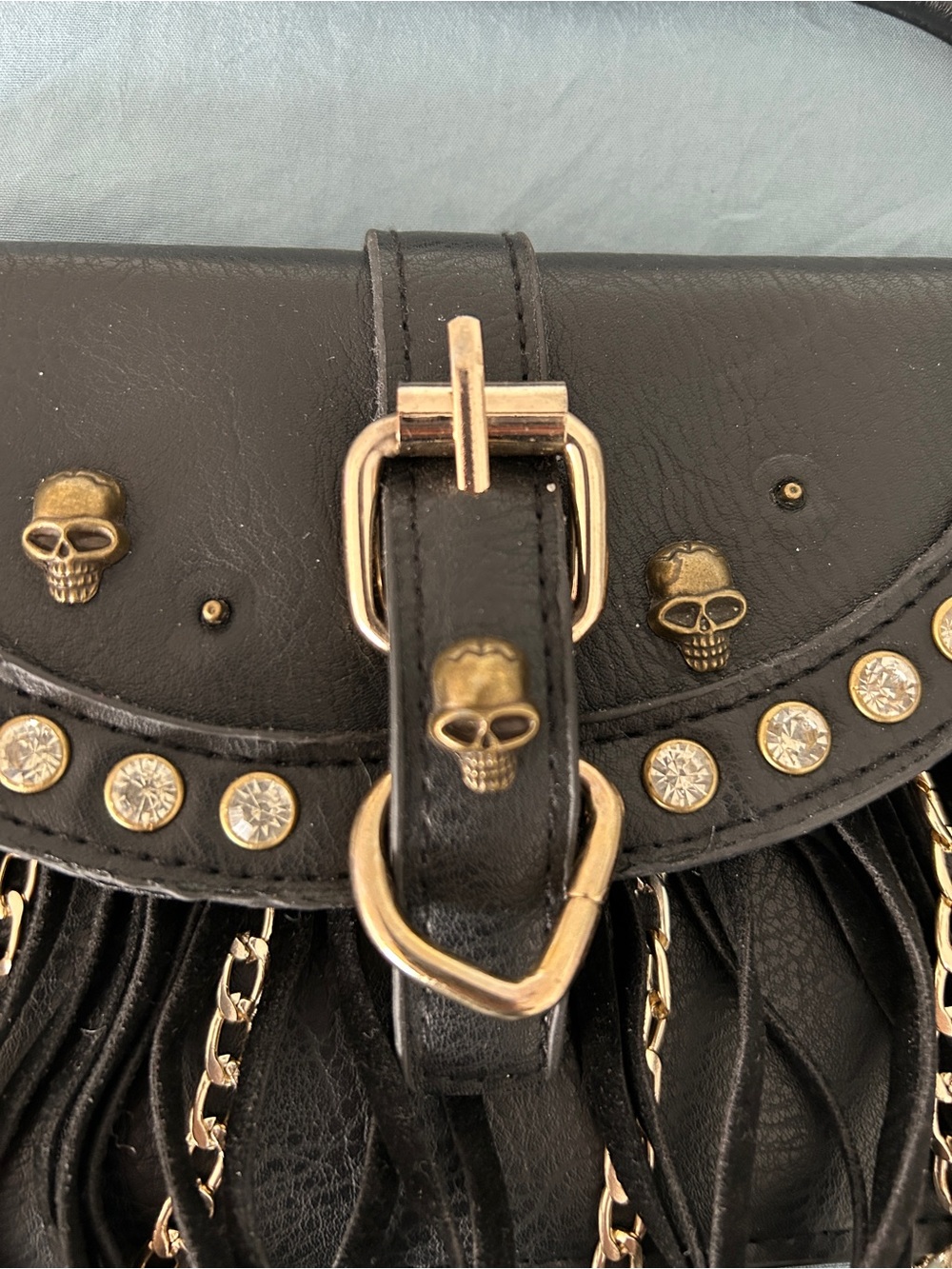 Gothic Punk Fringe Crossbody Bag EUC! - Picture 2 of 9
